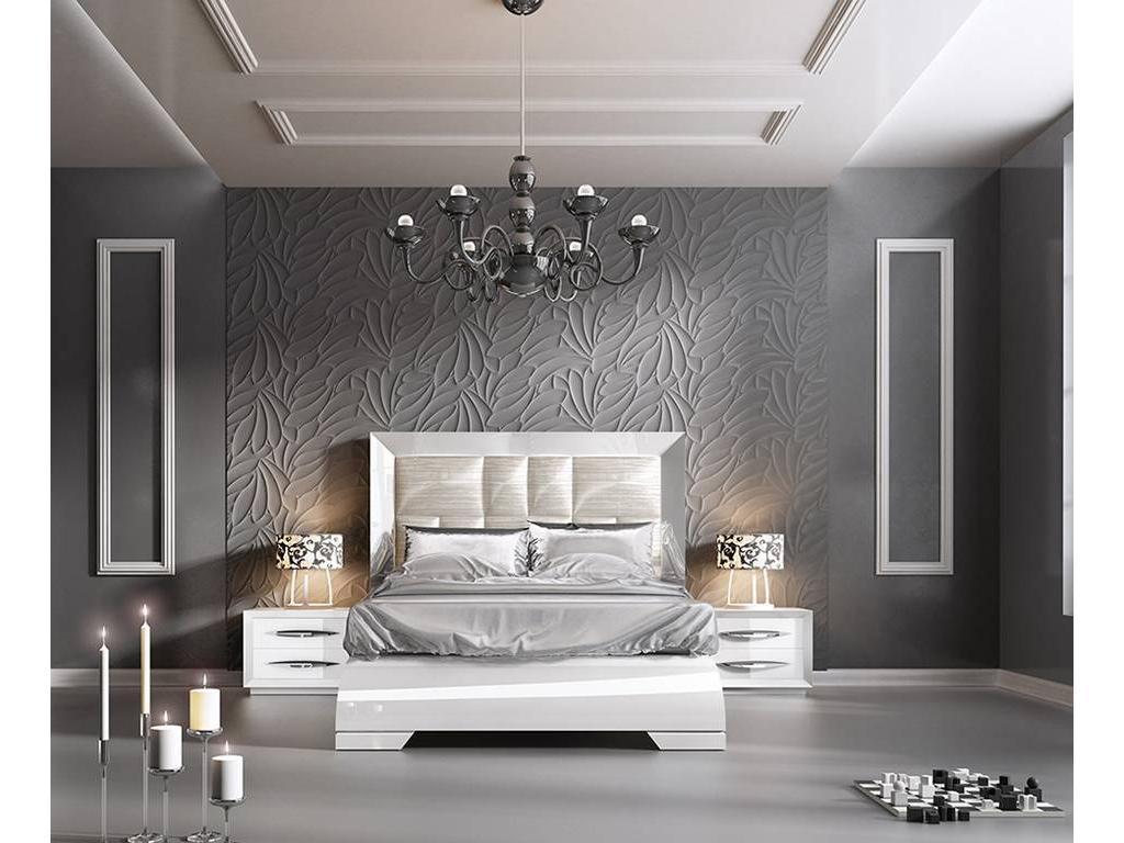 Franco Furniture: кровать двуспальная(белый)