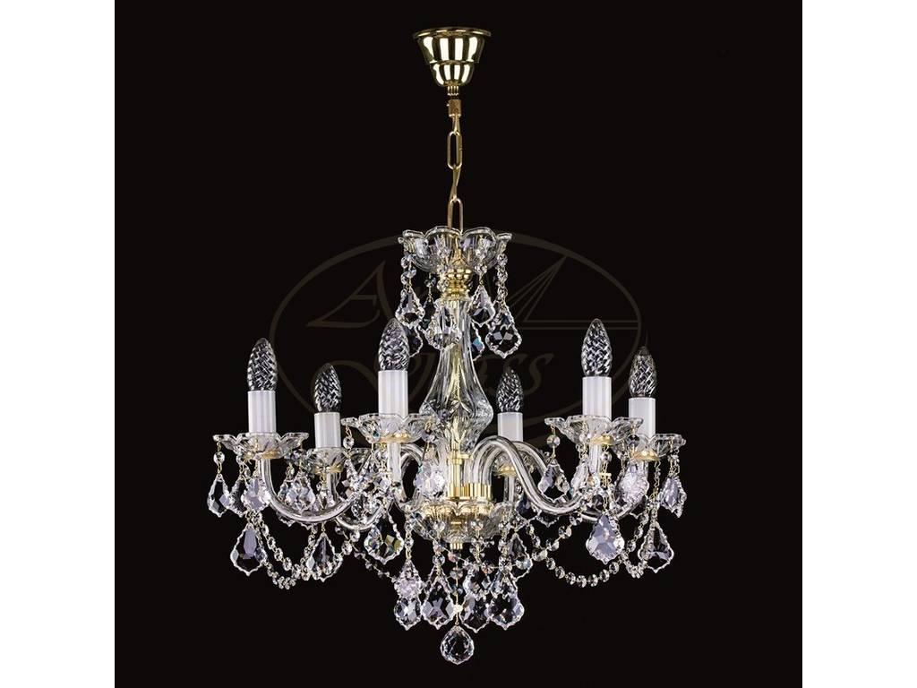 Artglass: люстра хрустальная(золото)