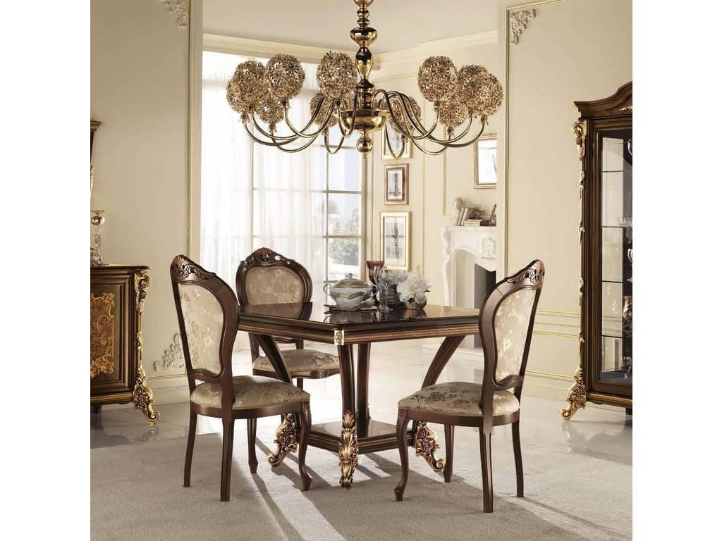 Arredo Classic: стол обеденный(орех, золото)