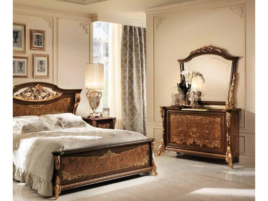 Arredo Classic: зеркало настенное(орех, золото)