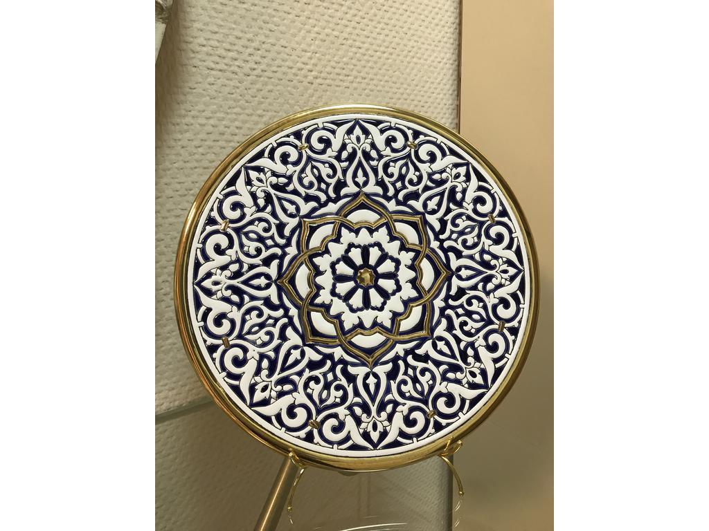 Artecer: тарелка декоративная(золото, синий)