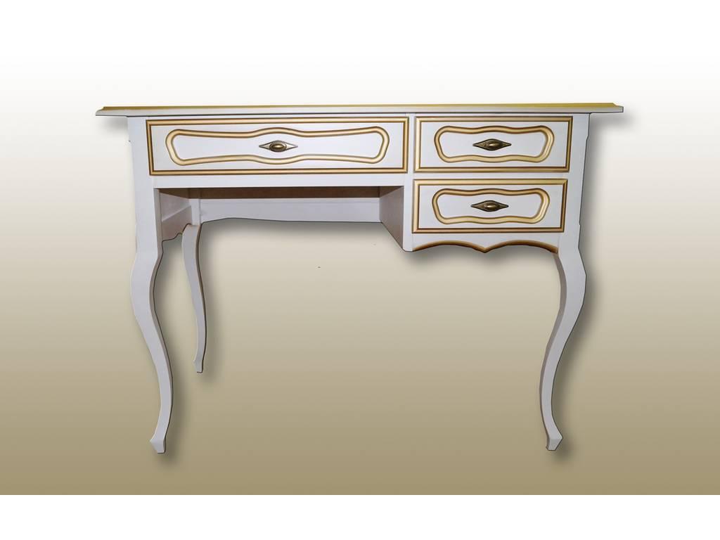 Ferro: стол письменный(белый, золото)