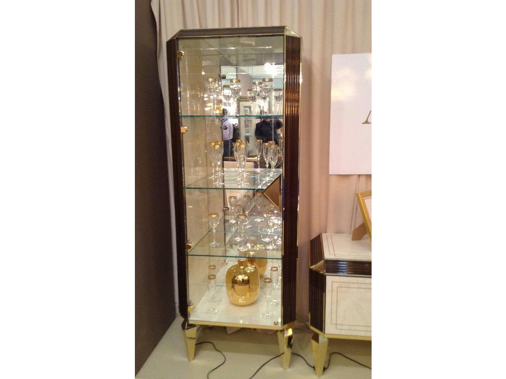 Arredo Classic: витрина 1 дверная(слоновая кость, вяз, золото)