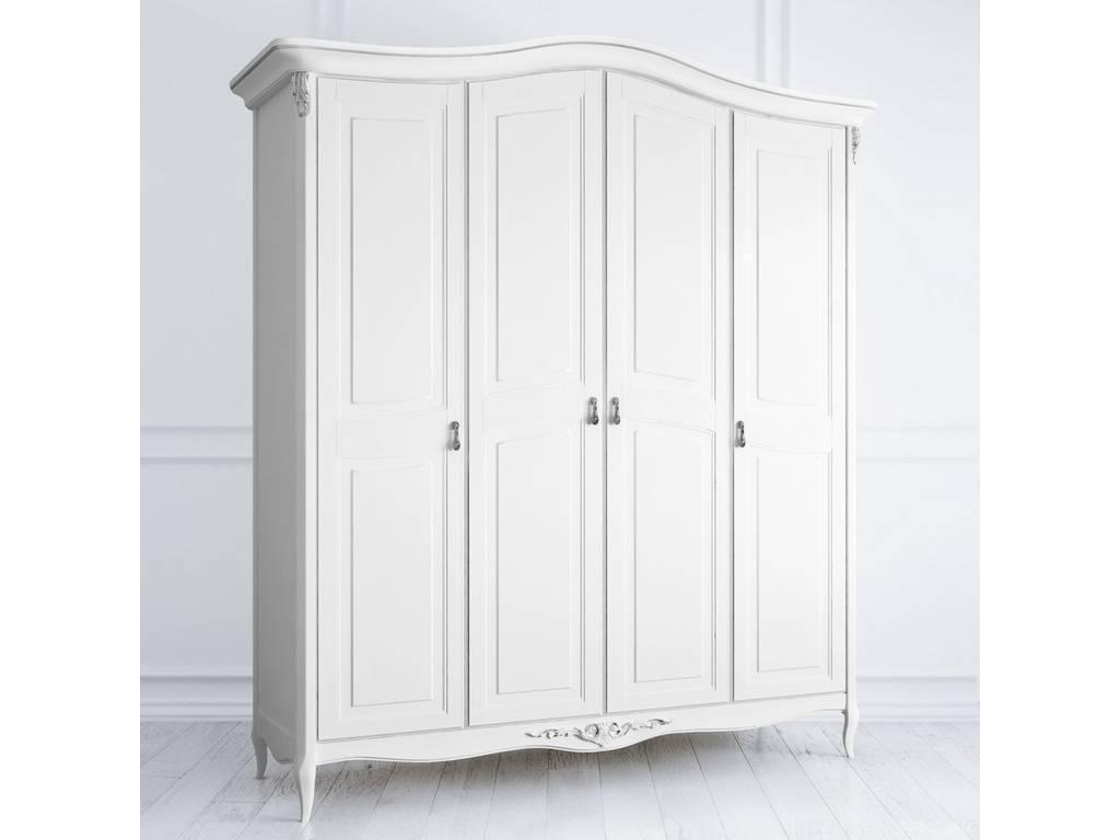 Latelier Du Meuble: шкаф 4-х дверный(белый, серебро)