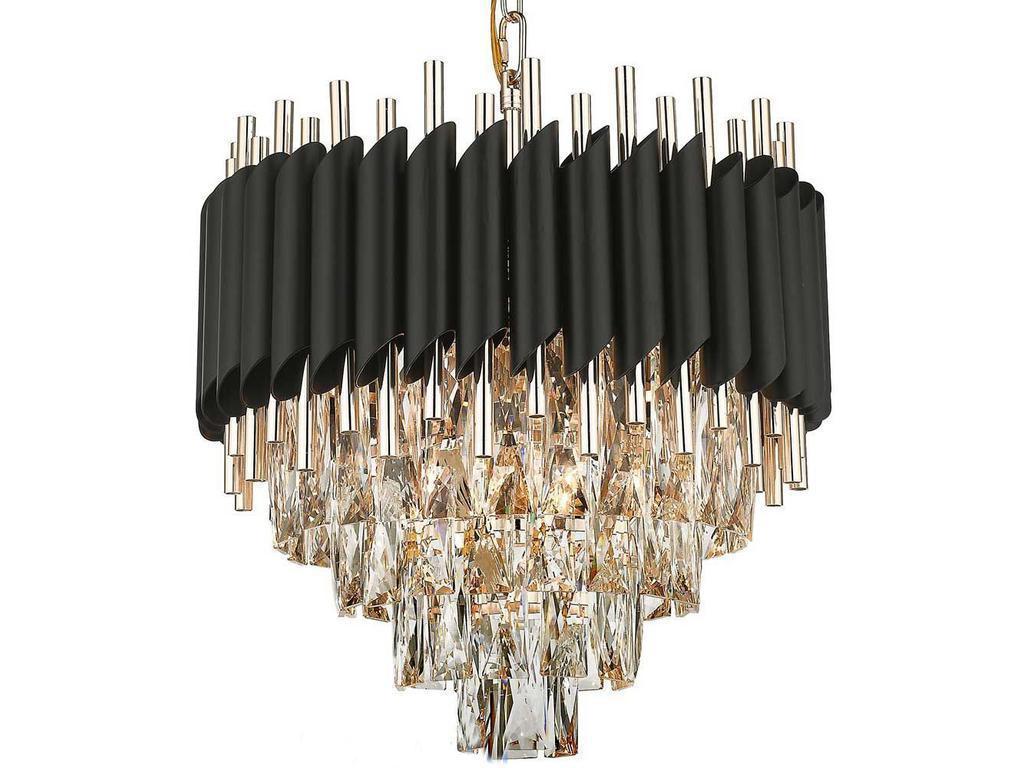 WertMark: люстра подвесная(black, s-gold)