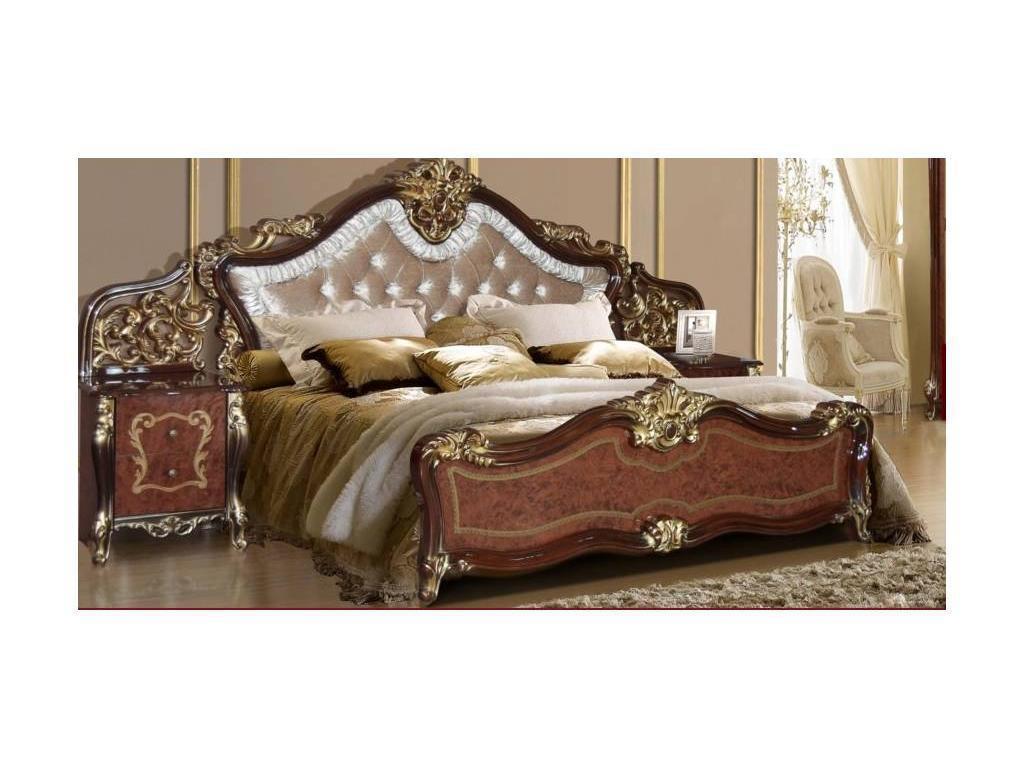 Dia: кровать двуспальная(орех, золото)