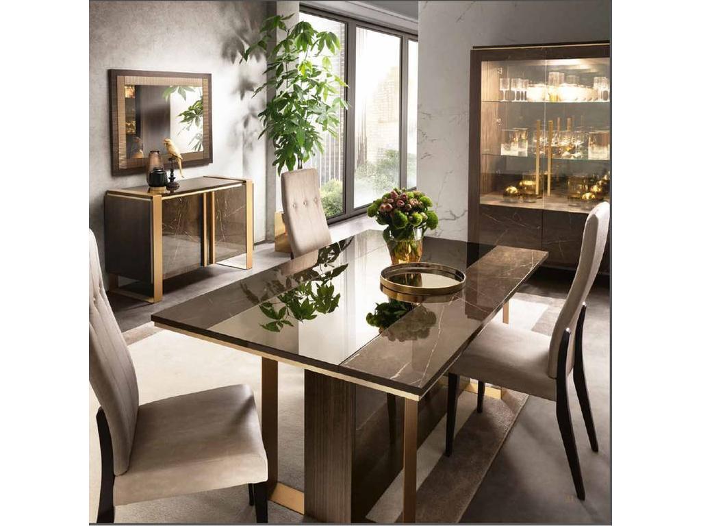 Arredo Classic: стол обеденный(венге, коричневый, золото)