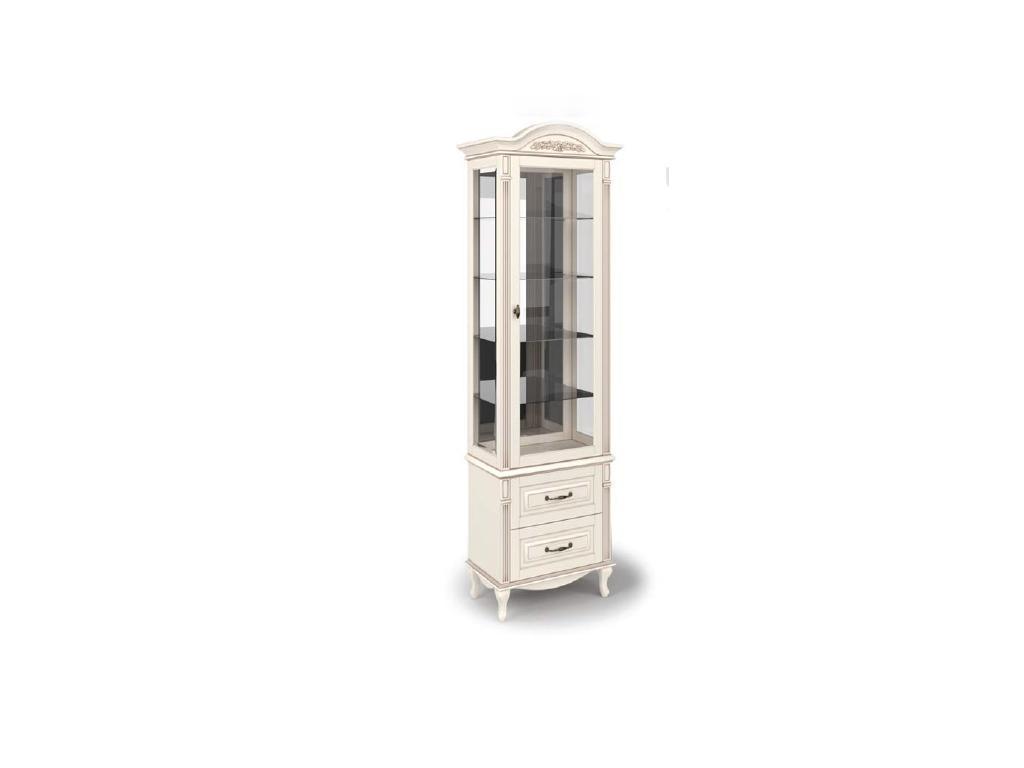 Arco Decor: витрина 1 дверная(белый, патина)