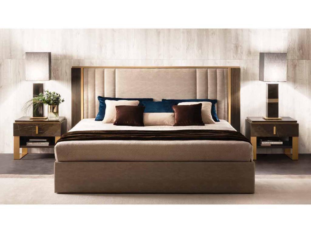 Arredo Classic: кровать двуспальная(венге, коричневый, золото)