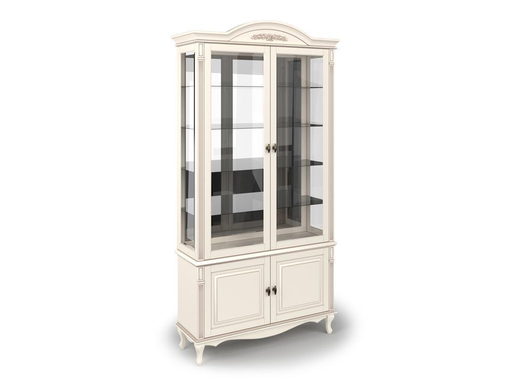 Arco Decor: витрина 2 дверная(белый, патина)