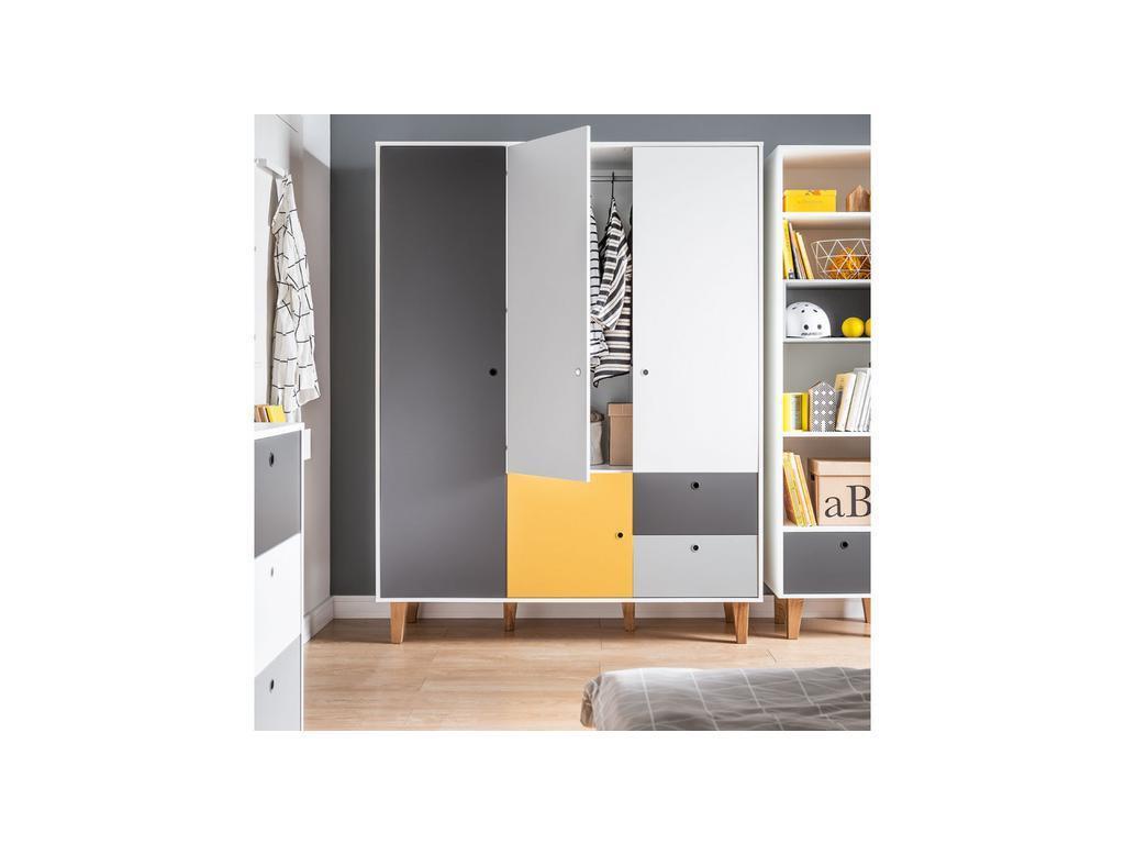 VOX: шкаф 3-х дверный(белый,графит,серый,шафран)