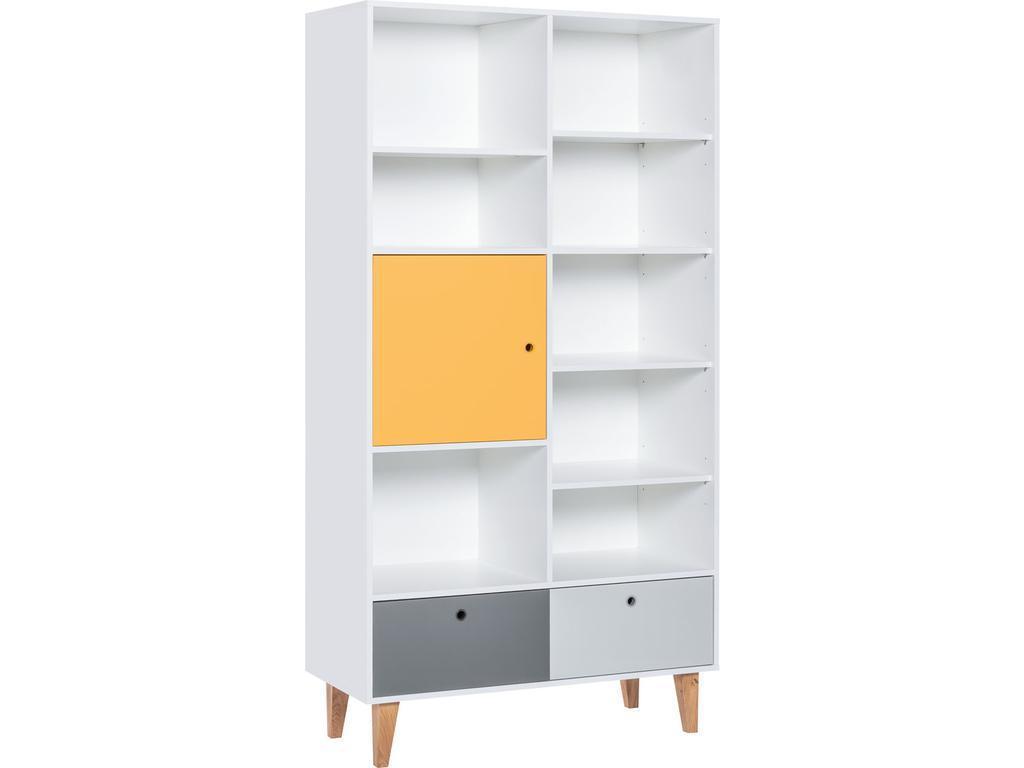 VOX: шкаф книжный(белый,графит,серый,шафран)