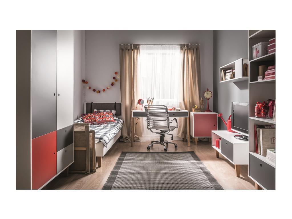 VOX: детская комната современный стиль(белый,графит,серый,красный)