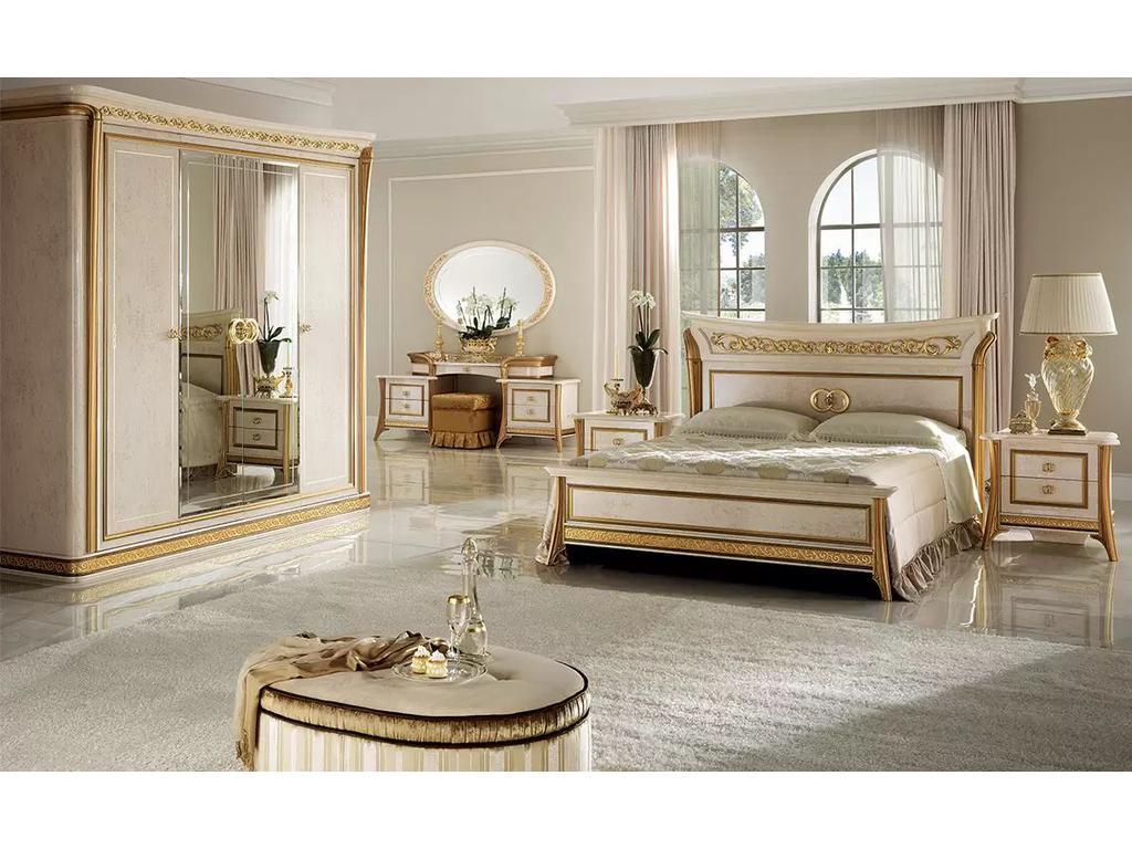 Arredo Classic: кровать двуспальная(бежевый, золото)