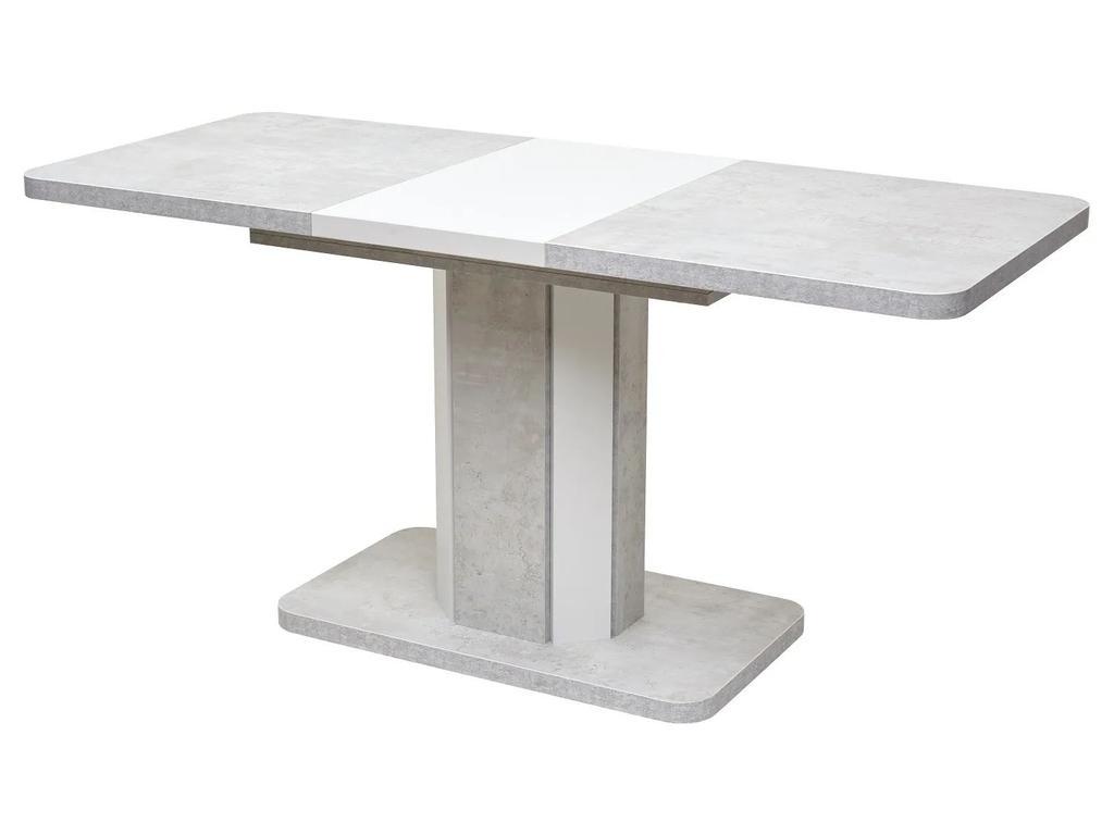 Megapolis-II: стол обеденный(белый бетон)