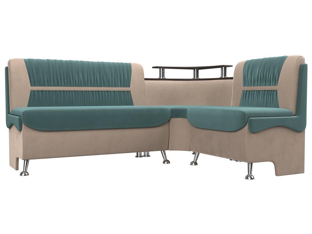 Лига диванов: диван кухонный(бирюзовый/бежевый)