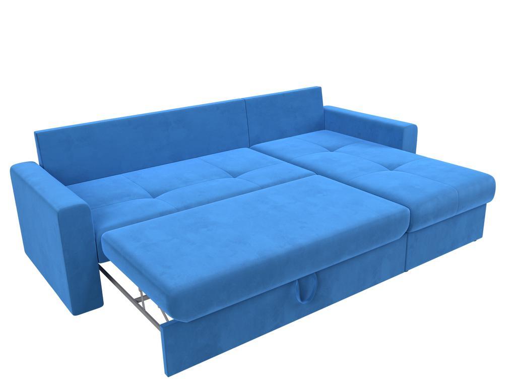 Лига диванов: диван угловой(голубой)