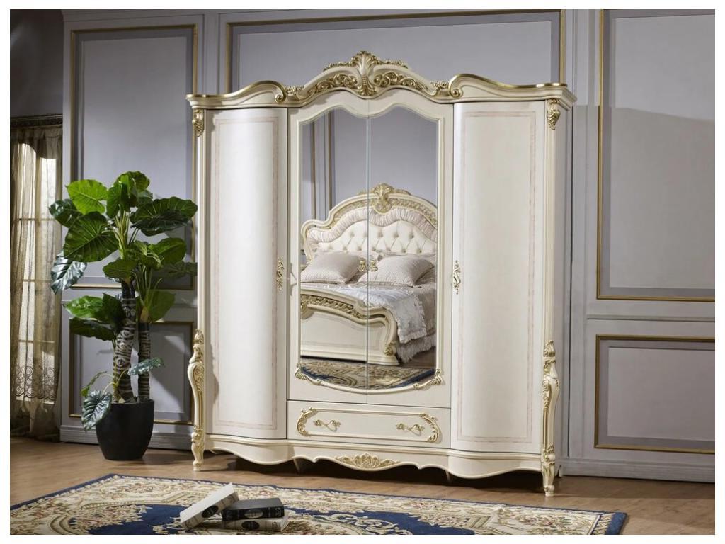 FURNITURE CO: шкаф 4 дверный(бежевый)
