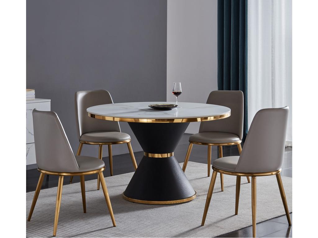 Garda Décor: стол обеденный(белый, черный)