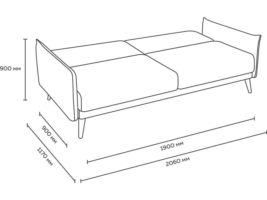 Finsoffa: диван кровать(темно коричневый)