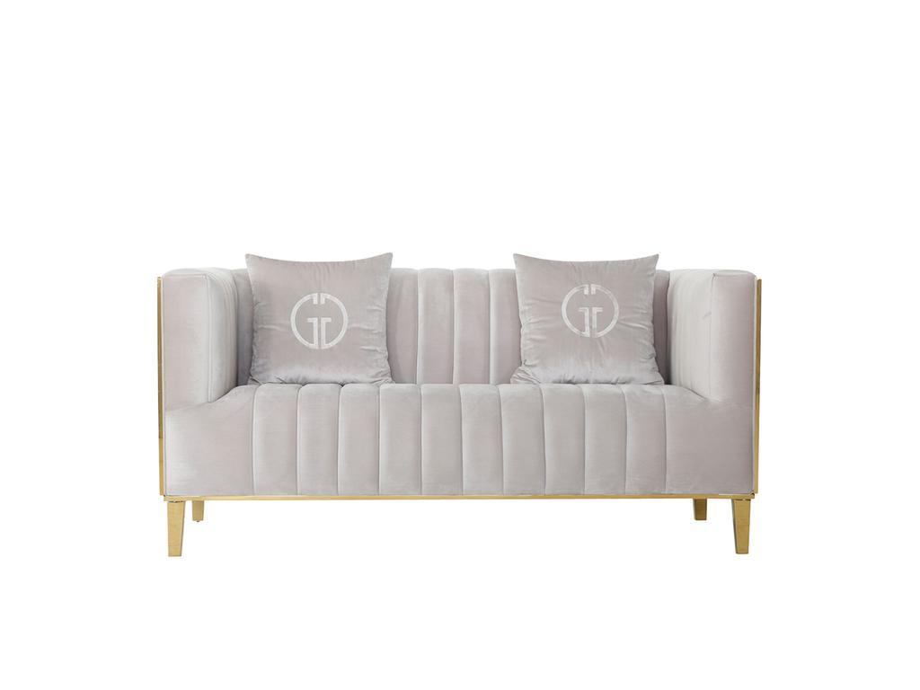 Garda Décor: диван 2 местный(серый)