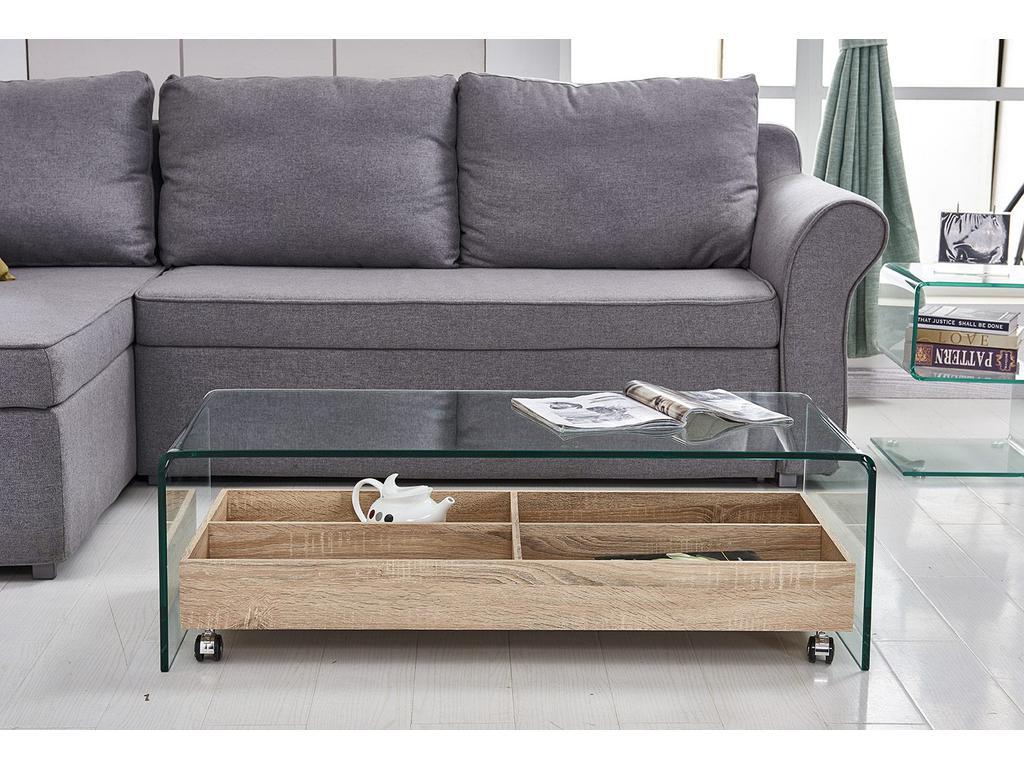 Euro Style Furniture: стол журнальный(прозрачное стекло)