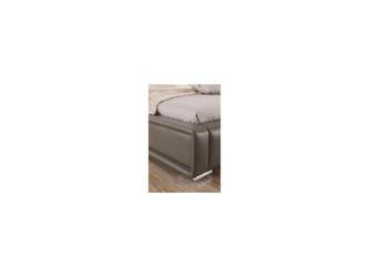Euro Style Furniture: кровать двуспальная(экокожа, серый)