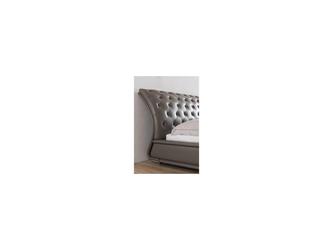 Euro Style Furniture: кровать двуспальная(экокожа, серый)