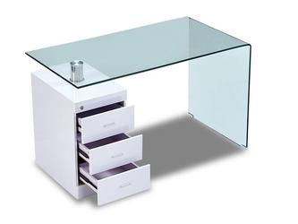Euro Style Furniture: стол письменный(стекло, белый)