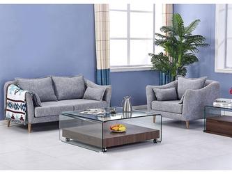 Euro Style Furniture: стол журнальный(стекло, коричневый)