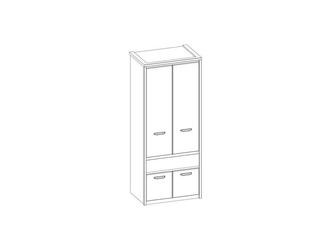 Anrex: шкаф 2 дверный(каштан, оникс)