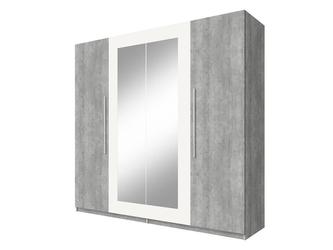 Helvetia: шкаф 4 дверный(бетон, белый)