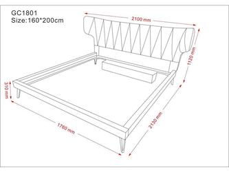 Euro Style Furniture: кровать двуспальная(серый)