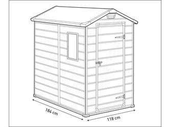 Rattan: сарай хозяйственный(серый)