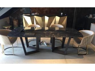 Milano Home Concept: стол обеденный(тумный дуб, керамика черный)