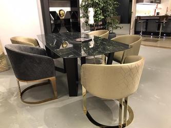 Milano Home Concept: стол обеденный(тумный дуб, керамика черный)