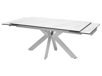 Megapolis-II: стол обеденный(белый мрамор матовый, белый)