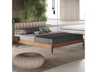 Mod Interiors: кровать двуспальная(шпон ореха, черный)