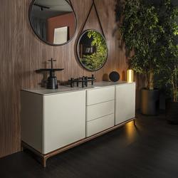 Mod Interiors: буфет(светло-серый/орех)