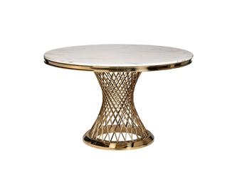 Garda Décor: стол обеденный(белый с золотом)