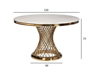 Garda Décor: стол обеденный(белый с золотом)