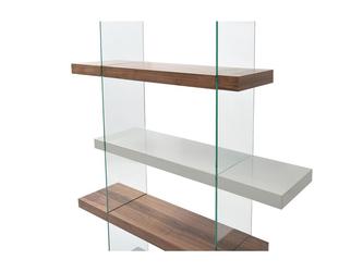 Euro Style Furniture: стеллаж(стекло, коричневый)