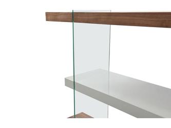 Euro Style Furniture: стеллаж(стекло, коричневый)