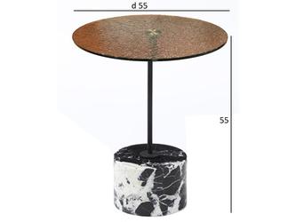 Garda Décor: стол журнальный(черный мрамор)