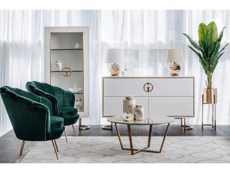Garda Décor: стол журнальный(белый мрамор, золото)