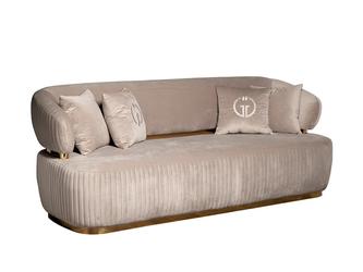 Garda D&eacute;cor: диван 3 местный(серый)