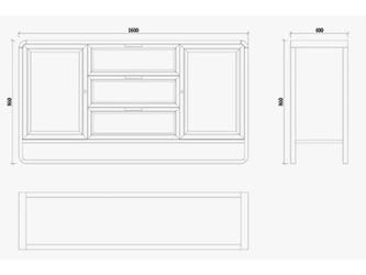 Mobilier de Maison: комод(бежевый, черный)